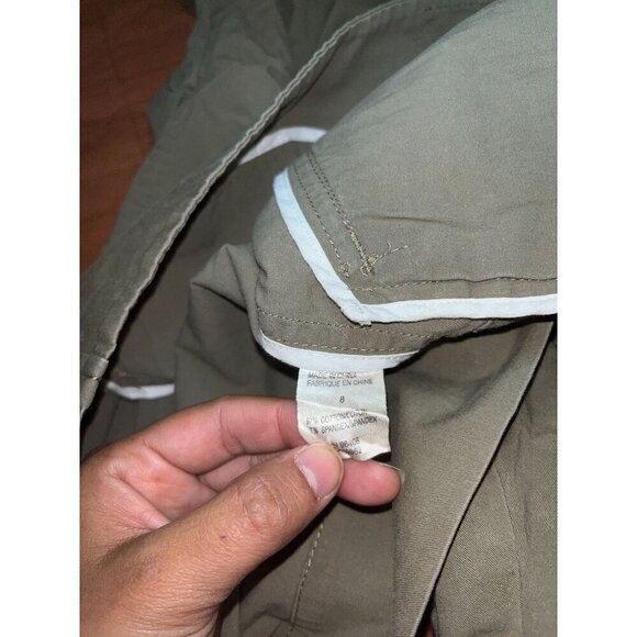 Theory Womens Olive Green Cotton Blend Jacket Size 8 With Button Closure & Pocke - Picture 5 of 6